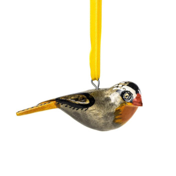 Zawieszka drewniany ptaszek rudzik czajek Jacaranda Wooden Ornament - Robin Chat