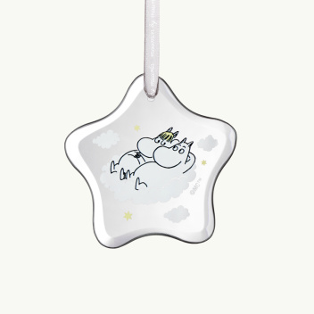 Ozdoba szklana Migotka i Muminek 8 cm Moomin SNORKMAIDEN AND MOOMIN Glass Ornament