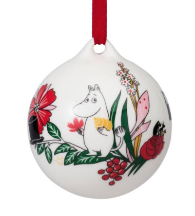 Bombka kolekcjonerska świąteczna z porcelany 5 cm Moomin Arabia - Winter 2023
