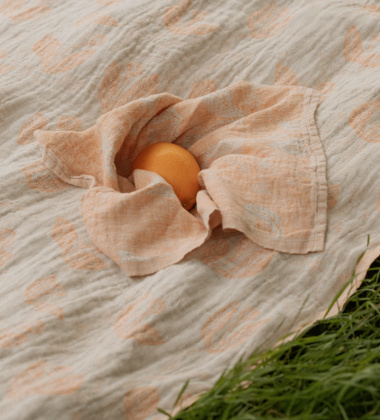 Ścierka kuchenna 46x46 KESAKUKKA Tea Towel Linen-Cinnamon