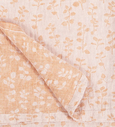 Obrus - narzuta lniany 145x260 MEIRAMI Tablecloth Rose-Cinnamon