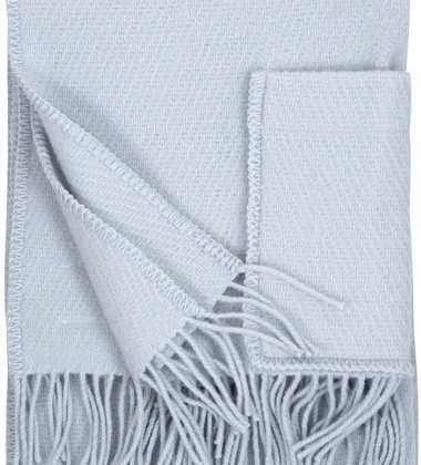 Szal-ponczo wełniany z kieszeniami 60x170 UNI Wool Pocket Shawl - Light Blue