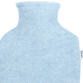 Termofor z wełny 2L ARVO Hot Water Bottle White-Light Blue