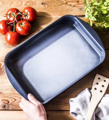 Forma-brytfanna do zapiekania 35x25 cm ARIA FINGERS Grafitowa