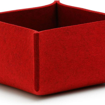 Filcowy kosz na pieczywo lub akcesoria 22,5x22,5x10 Felt Bread Basket - Red 11