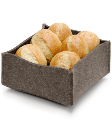 Filcowy kosz na pieczywo lub akcesoria 22,5x22,5x10 Felt Bread Basket - Pepper 09