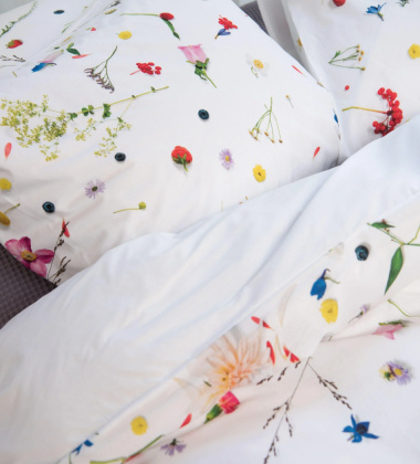 Pościel bawełniana w wiosenne kwiaty 140x200 FLOWER FRIENDS Duvet Cover