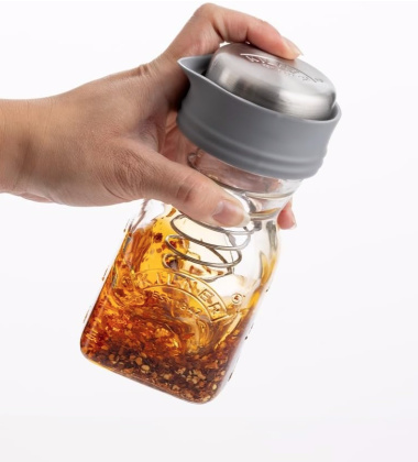 Słoik do przygotowywania dressingów do sałat 500 ml GLASS SALAD DRESSING MAKER