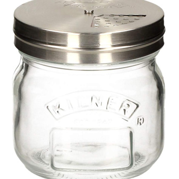 Przyprawnik - Słoik do przechowywania z regulowaną pokrywą - shaker 250 ml STORAGE JAR WITH STAINLESS STEEL SHAKER LID