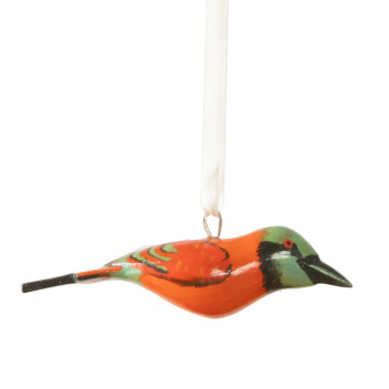 Zawieszka drewniany ptaszek żołna karminowa Jacaranda Wooden Ornament - Carmine Bee-Eater