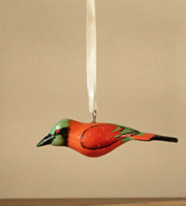 Zawieszka drewniany ptaszek żołna karminowa Jacaranda Wooden Ornament - Carmine Bee-Eater