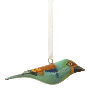 Zawieszka drewniany ptaszek kraska europejska Jacaranda Wooden Ornament - European Roller