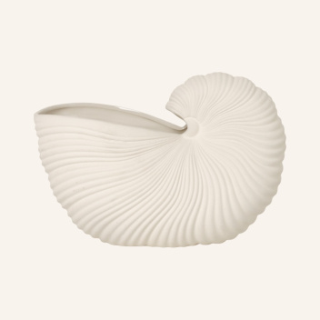 Misa ceramiczna muszla 31x21x15 SHELL POT Kremowa