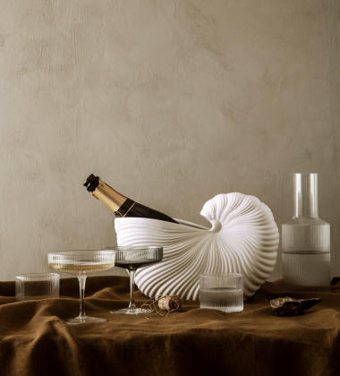 Misa ceramiczna muszla 31x21x15 SHELL POT Kremowa