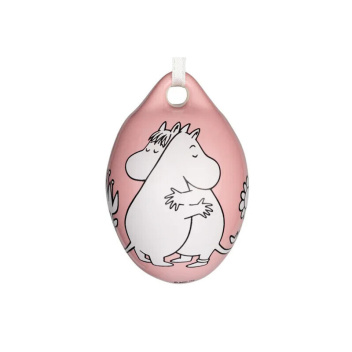 Porcelanowe jajko zawieszka MOOMIN EASTER EGG LOVE 30 Anniversary - Pink