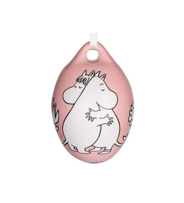 Porcelanowe jajko zawieszka MOOMIN EASTER EGG LOVE 30 Anniversary - Pink