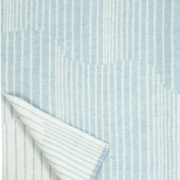 Koc wełniany 130x180 AURORA Wool Blanket - Light Blue