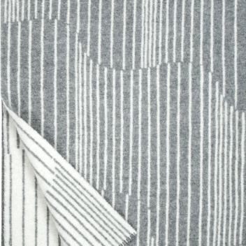 Koc wełniany 130x180 AURORA Wool Blanket - Grey-Coffee dyed Orange