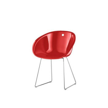 Krzesło Gliss 921 na płozach Czerwone Przezroczyste
