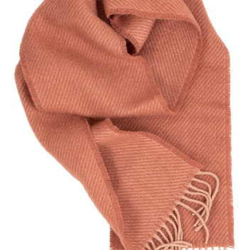 Szal wełniany z frędzlami 20x220 ILO Wool Scarf - Powder-Cinnamon