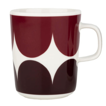 Kubek z porcelany z uchem 250 ml HARKA Mug Dark Red-Wine