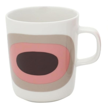 Kubek z porcelany z uchem 250 ml MELOONI Mug Dark Wine-Powder-Clay