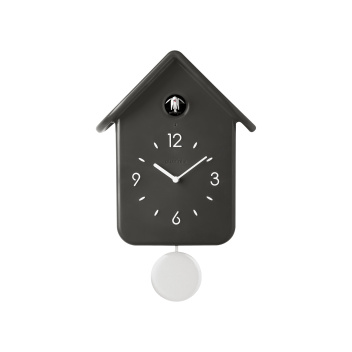 Zegar ścienny z kukułką i wahadłem 24,8x12xh39 GUZZINI HOME QQ - Grafitowy