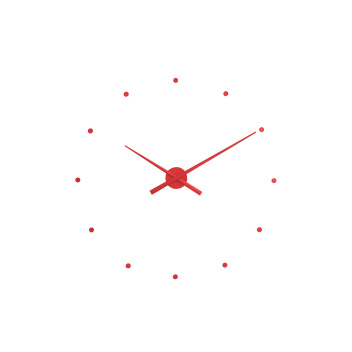 Zegar ścienny Oj Clock 80 cm Czerwony