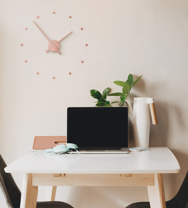 Zegar ścienny Oj Clock 80 cm Różowy