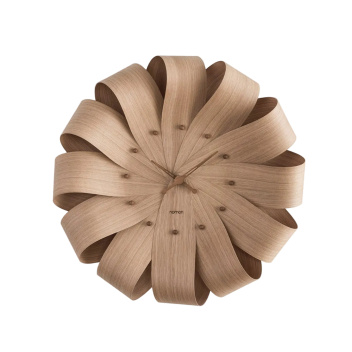 Drewniany zegar ścienny 52x8 cm BRISA Wall Clock - Oak