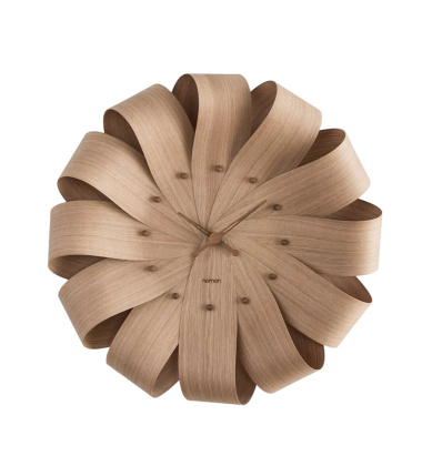 Drewniany zegar ścienny 52x8 cm BRISA Wall Clock - Oak